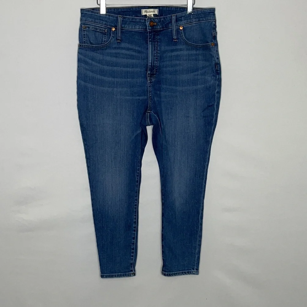 Madewell Curvy High Rise Skinny Crop Jeans Medium Wash - Size 33P_2